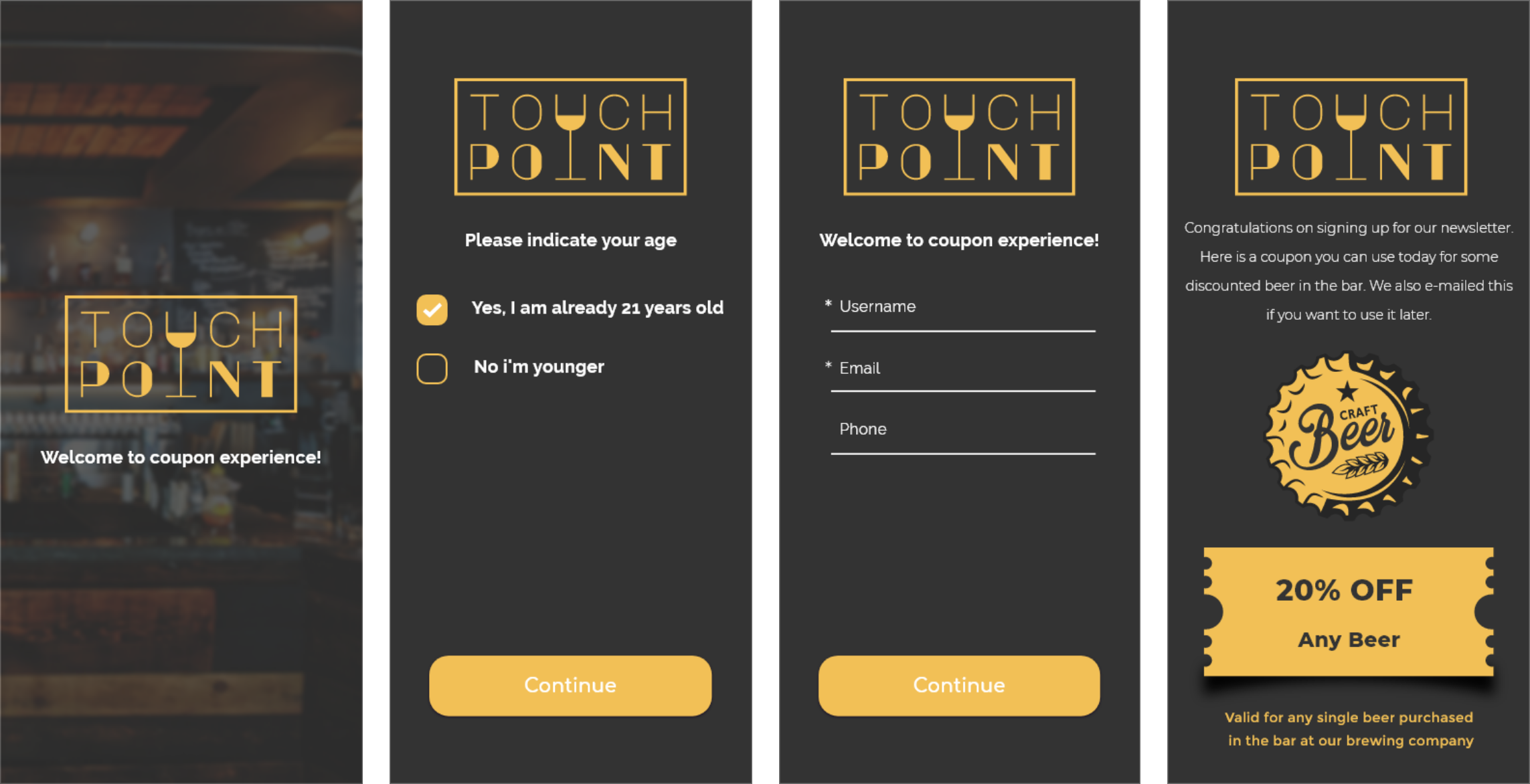 tapwow application screens