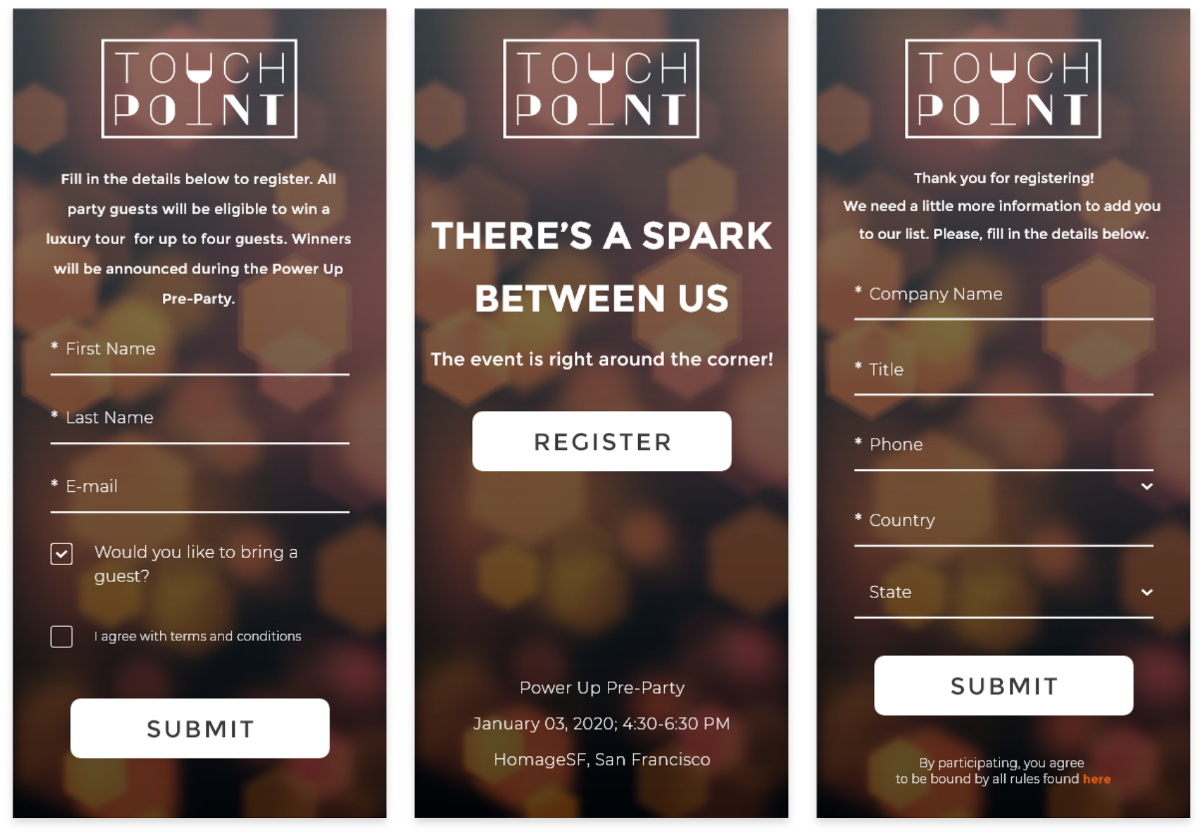 tapwow application screens