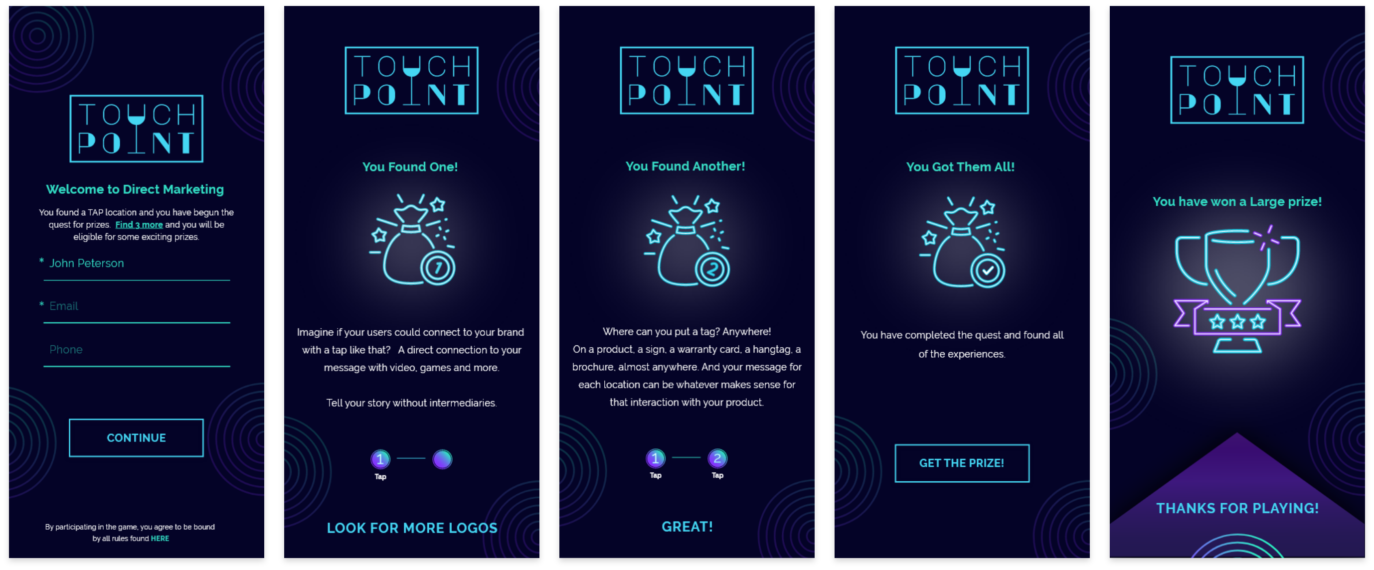 tapwow application screens